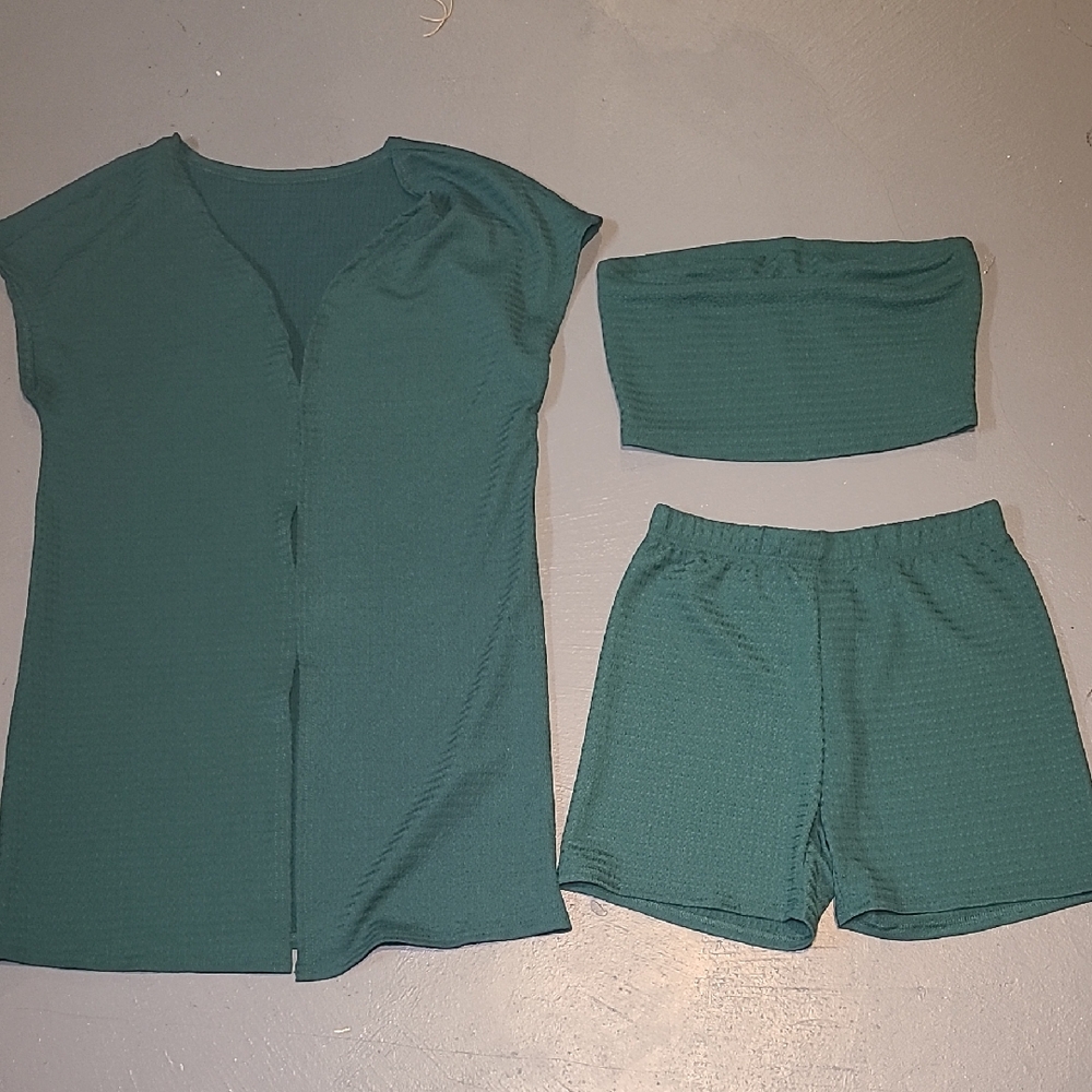 SHEIN Dark Green Women's Pajama Set